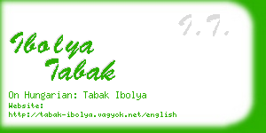 ibolya tabak business card